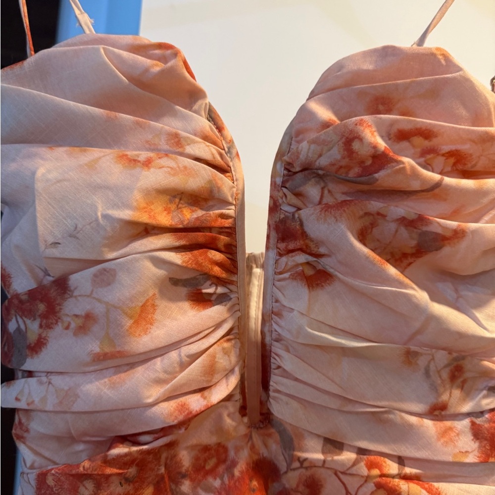 Zimmerman Printed Deep-V Cami Dress - Picture 2 of 16